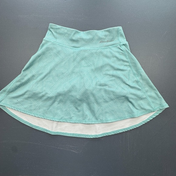 Eddie Bauer Skort Kids M 10/12 Girls Athletic Activewear Geometric Print Green - Picture 1 of 14